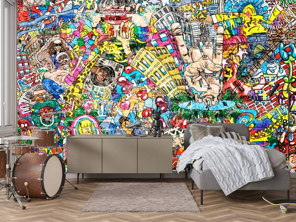 Fototapete Graffiti Streetart Jugend 500 x 350 x 350 cm
