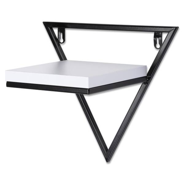 Wandregal 10-1580-cz-b Schwarz - Weiß - Metall - 18 x 28 x 28 cm