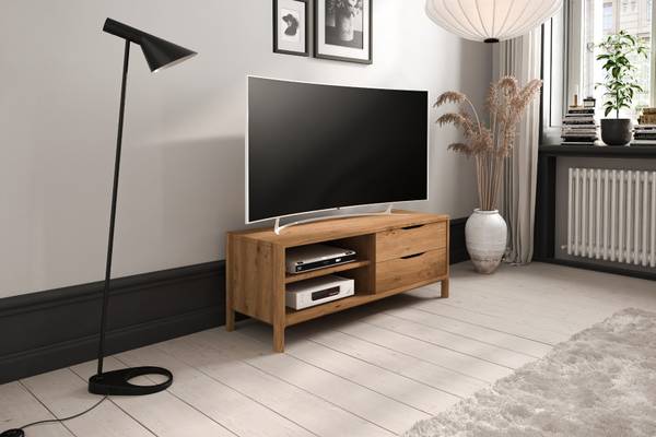 TV-schrank PAUL Braun - Wildeiche - 111 x 48 x 50 cm
