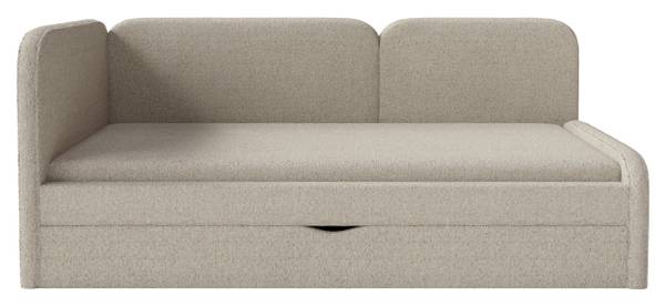 Gestoffeerd bed Cuddy beige - polyamide - 103 x 86 x 212 cm