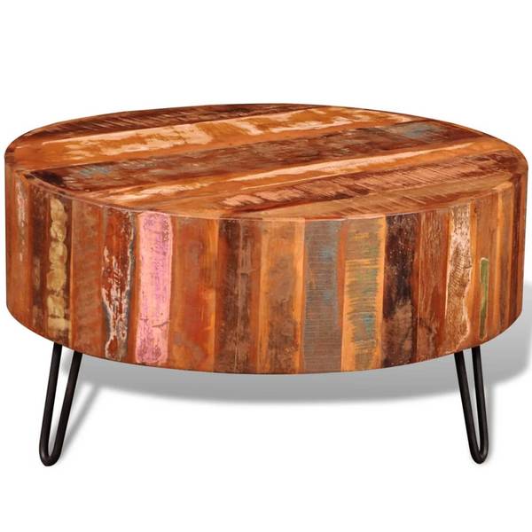 Couchtisch Altholz Rund Braun - Holzwerkstoff - 20 x 38 x 70 cm