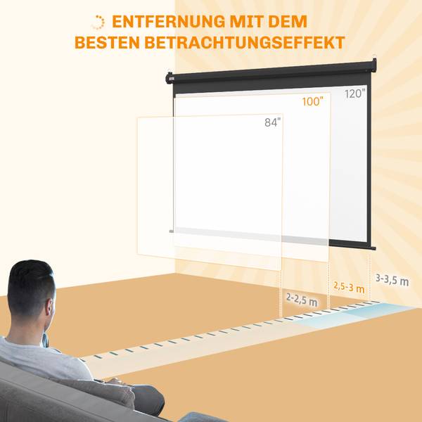 Beamer-Leinwand 001-005V90BK 203 x 152 cm