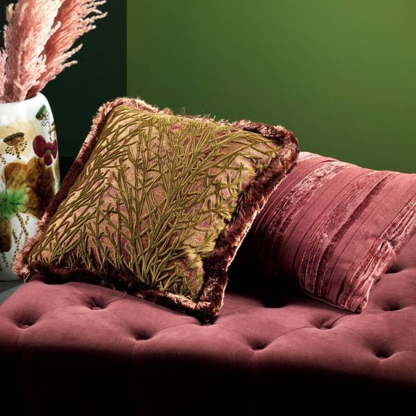 Dekokissen Brucie Grün - Polyester - 45 x 45 x 10 cm