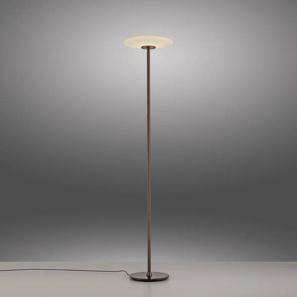 LED Stehleuchte PURE Vitrum Dunkelbraun - Graumetallic