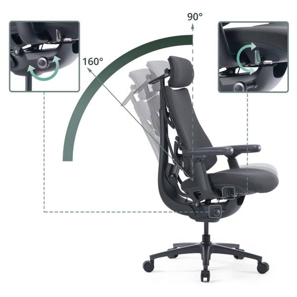 Bürostuhl LiberNovo Omni Pro Grau - Strukturstoff - 79 x 132 x 79 cm