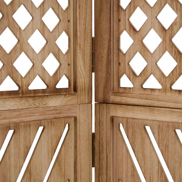Paravent 2014 3-teilig Braun - Holz teilmassiv - 120 x 170 x 2 cm