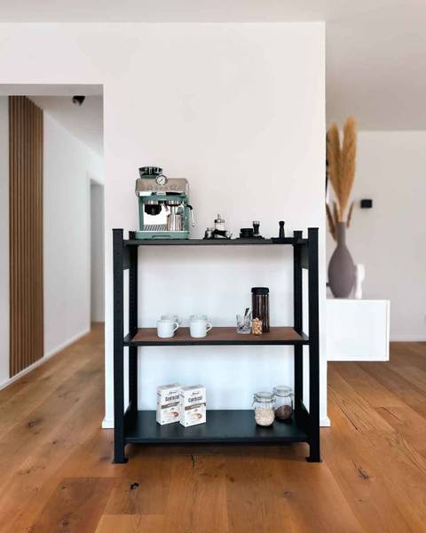 Standregal TILO Schwarz - Metall - 100 x 120 x 40 cm