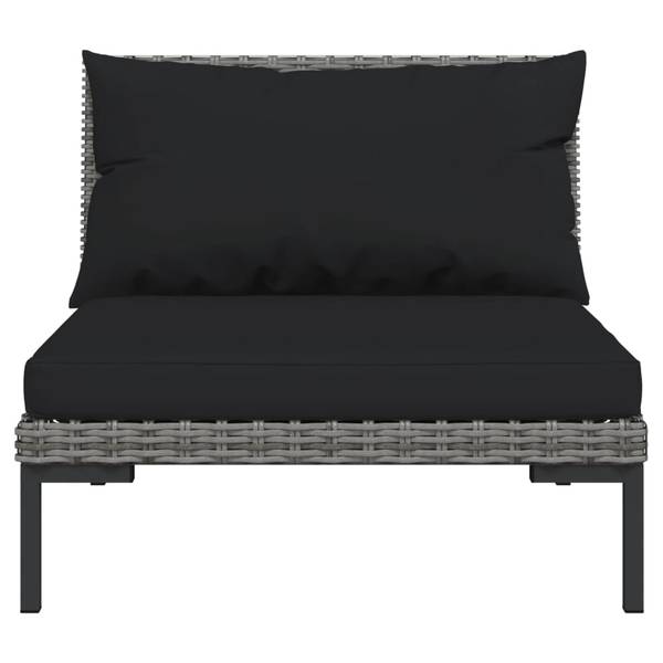 Garten-Lounge-Set 318607 (3-teilig) Grau - Polyester - Stahl - 70 x 61 x 70 cm