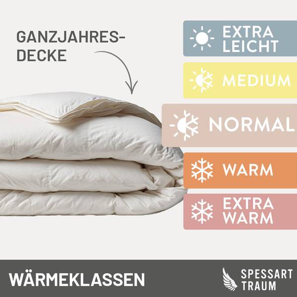 Daunendecke Rubin 200 x 220 cm - Normal
