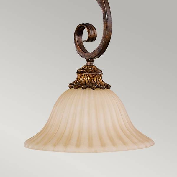 Suspension Sonoma Valley 1 Jaune - Verre - Métal - 23 x 58 x 23 cm