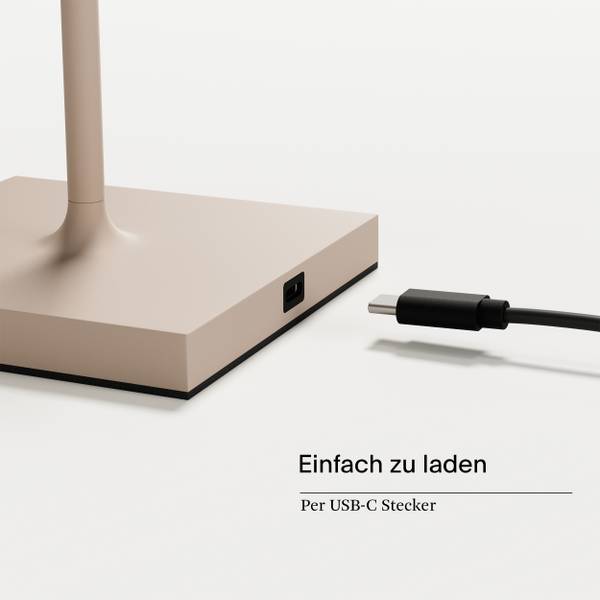 Akku-Tischleuchte Nuindie Beige