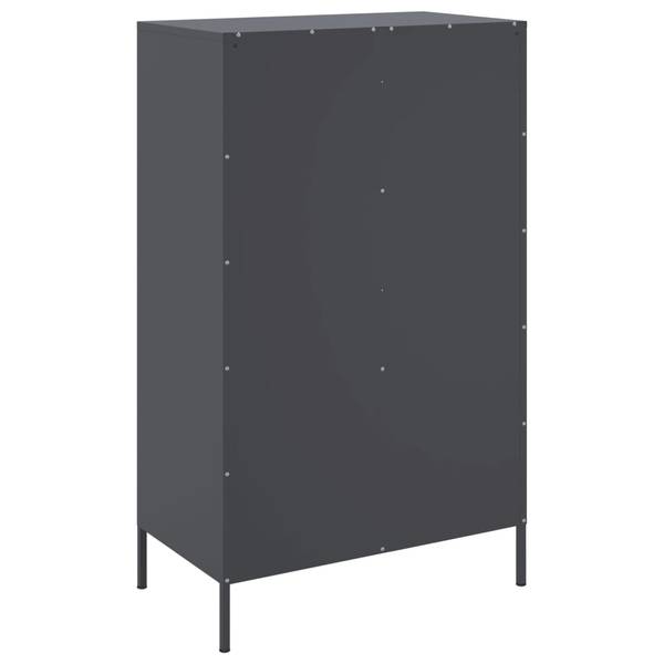 Highboard DE9771 Grau - Metall - 39 x 113 x 68 cm