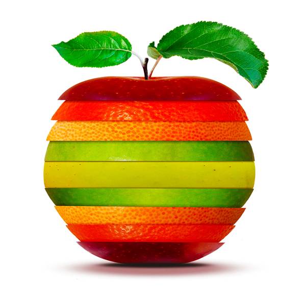 Plat De Service Italien En Forme De Pomme – Vert/rouge, Peint à La Main