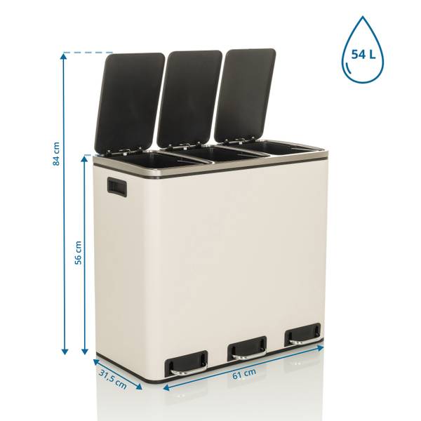 Mülleimer Clean 9 Beige