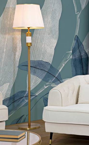 Tischlampe Whity Gold - Metall - 41 x 160 x 41 cm