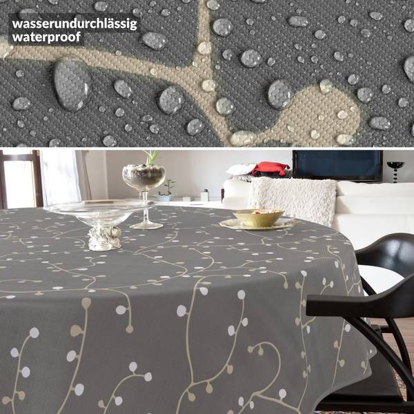 Wachstuchtischdecke Elena mit SAUM 120 x 120 cm