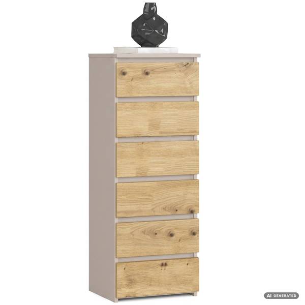 Kommode CL6 2529 Beige - Kaschmir - Eiche Dekor