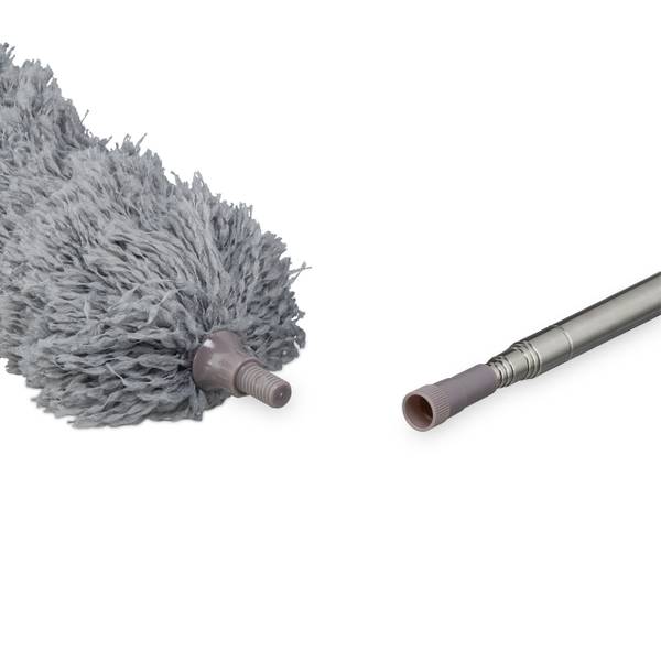 Ausziehbarer Staubwedel bis 2,5 m Grau - Silber - Polyester - 250 x 9 x 9 cm