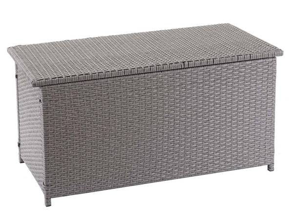 Polyrotan kussenbox D88 III grijs - staal - polypropeen - 135 x 63 x 52 cm