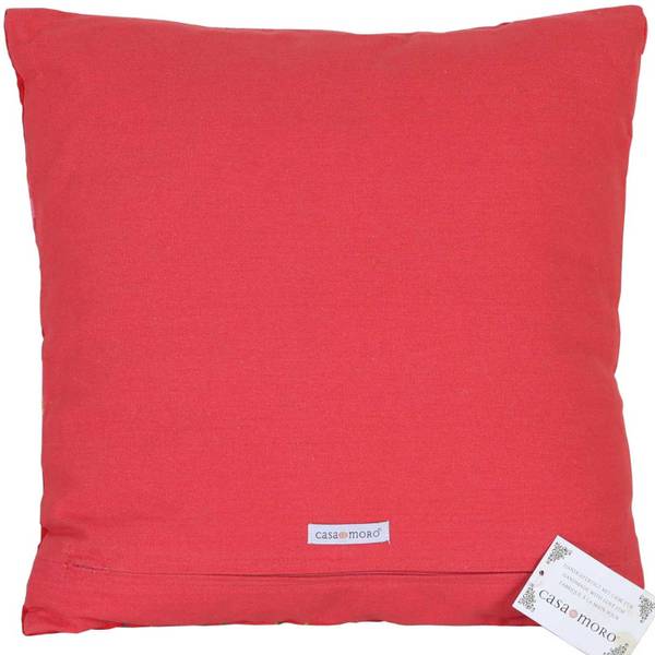 Dekokissen Livia mit Blumenschau Rot