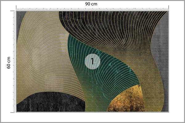 Vlies-Fotobehang GEOMETRISCHE Abstractie 90 x 60 x 60 cm