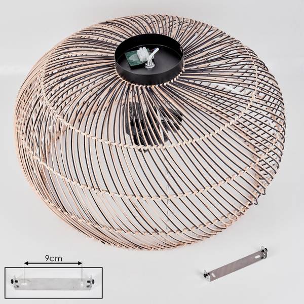 Deckenleuchte Chadid Beige - Schwarz - 19 x 51 x 51 cm