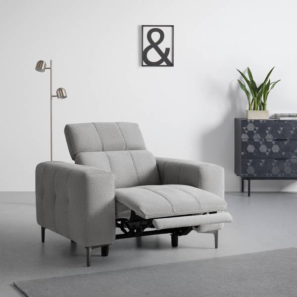Sessel ALVARO Grau - Metall - Kunststoff - Textil - Holz teilmassiv - 115 x 79 x 109 cm