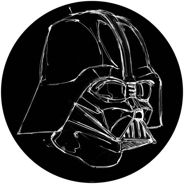 Selbstklebende Wandtattoo 612020 Schwarz - Vinyl - 128 x 128 x 128 cm