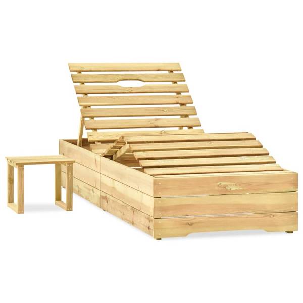 Gartenliege 315403 Braun - Kiefer - 90 x 75 x 198 cm