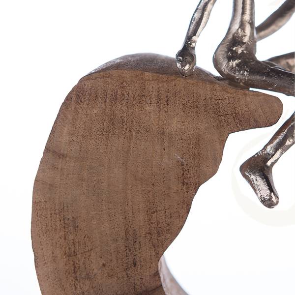 Skulptur Secure Silber - Metall - 25 x 27 x 9 cm