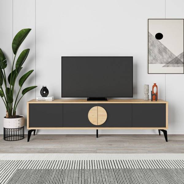 TV-Möbel Vae Braun - Holzwerkstoff - 35 x 51 x 180 cm