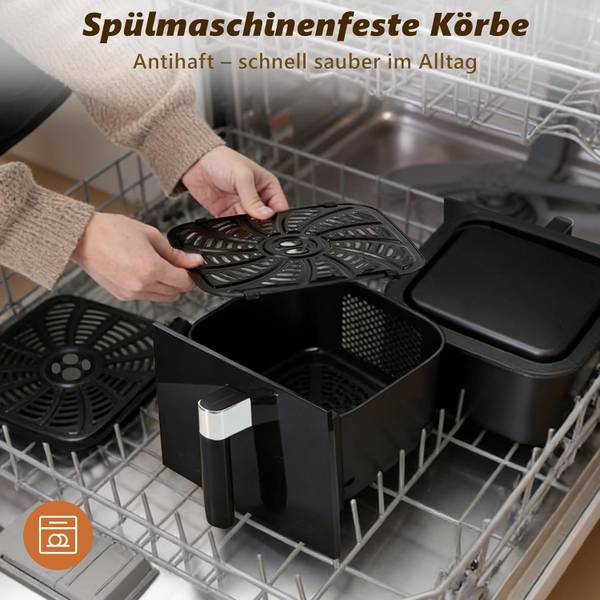 Heißluftfritteuse Jxec11L Schwarz - ABS - 25 x 42 x 47 cm