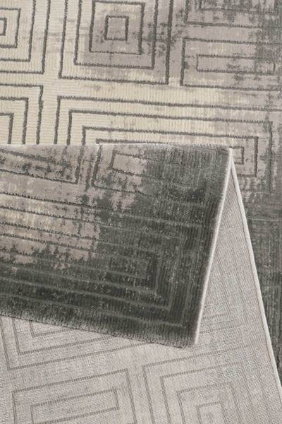 Kurzflorteppich Aiden Grau - Polypropylen - 80 x 2 x 150 cm
