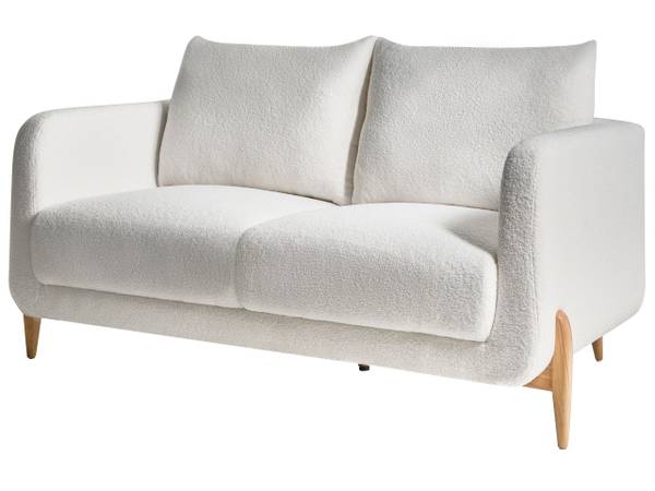 2-Sitzer Sofa GIMO Braun - Weiß - Naturfaser - 149 x 83 x 80 cm