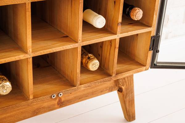 Vitrine SEVEN SEAS Braun - Massivholz - 60 x 150 x 34 cm