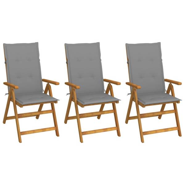 Gartenstuhl 3016489-2 (3er Set) Grau