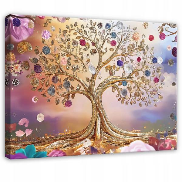 Leinwand Bilder Abstrakt Blumen Modern 100 x 70 x 3 cm