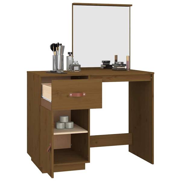 Coiffeuse 3017176 Marron - Pin - 95 x 134 x 50 cm