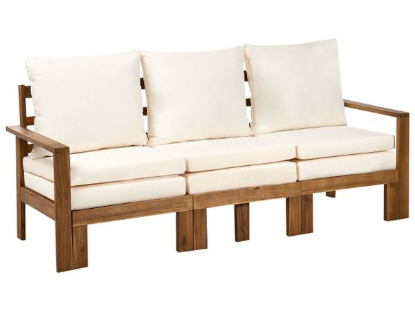 Tuinsofa ISOLELLO 7-delig beige - bruin - massief hout - 190 x 90 x 69 cm
