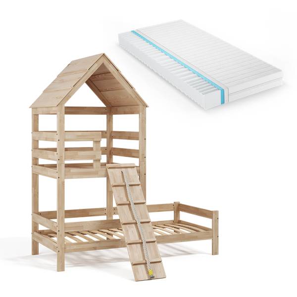 Hausbett Teddy 35925 Braun - Massivholz - 208 x 235 x 108 cm