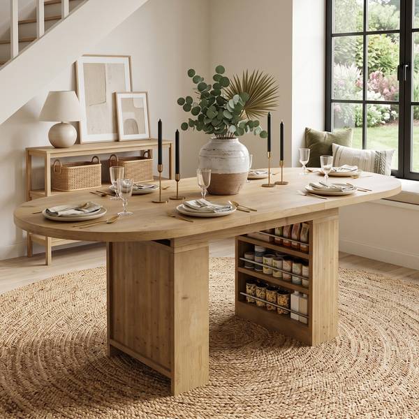 Esstisch MUDZomm393 Ⅲ Braun - Holzwerkstoff - 90 x 76 x 200 cm