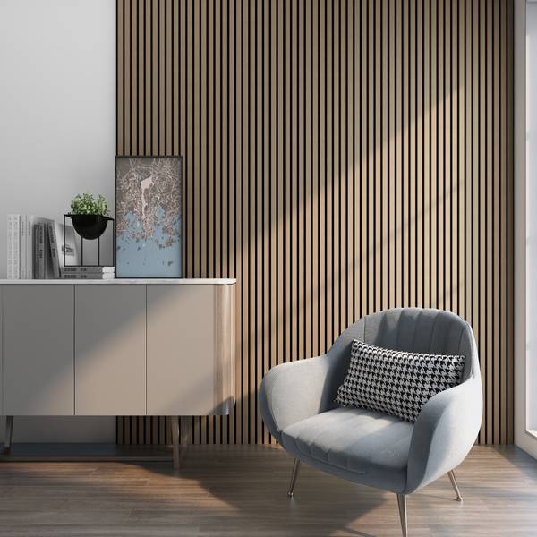 Akustik Wandpaneelset Vang 2-tlg. Braun - Holzwerkstoff - 60 x 120 x 3 cm
