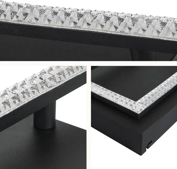 Plafonnier LED Beatrice Noir - Métal - 48 x 9 x 57 cm