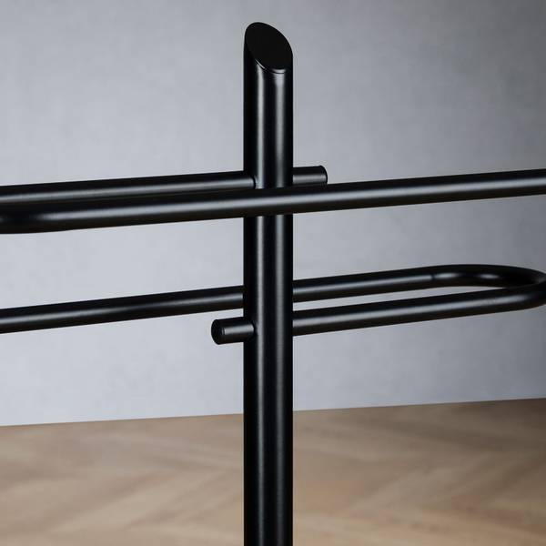 Handtuchhalter MIRO Schwarz - Edelstahl - 40 x 89 x 30 cm