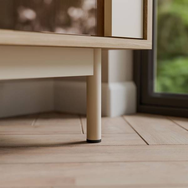 Commode FLORENCE beige - plaatmateriaal op houtbasis - 184 x 77 x 40 cm