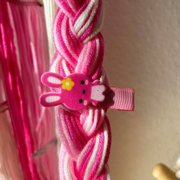 Haarklammer Aufbewahrungswandteppich Pink - Textil - 24 x 5 x 86 cm