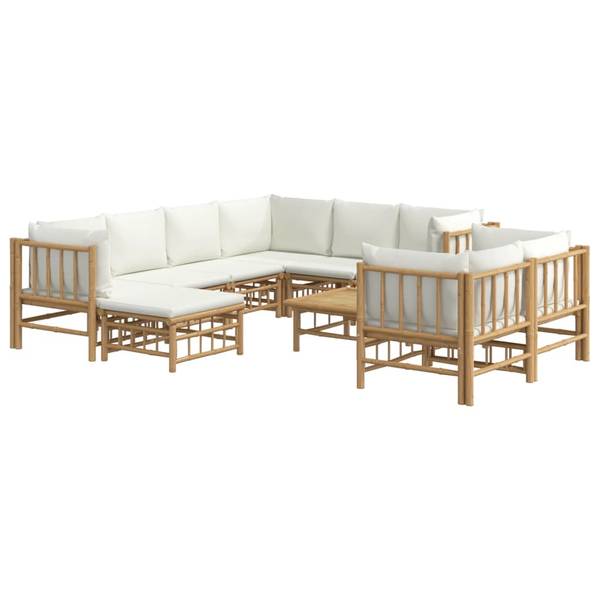 Garten-Lounge-Set 3028492-25 (10-teilig) Weiß - Polyester - 69 x 65 x 69 cm