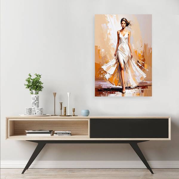 Wandbild model bei einer modenschau 40 x 60 cm