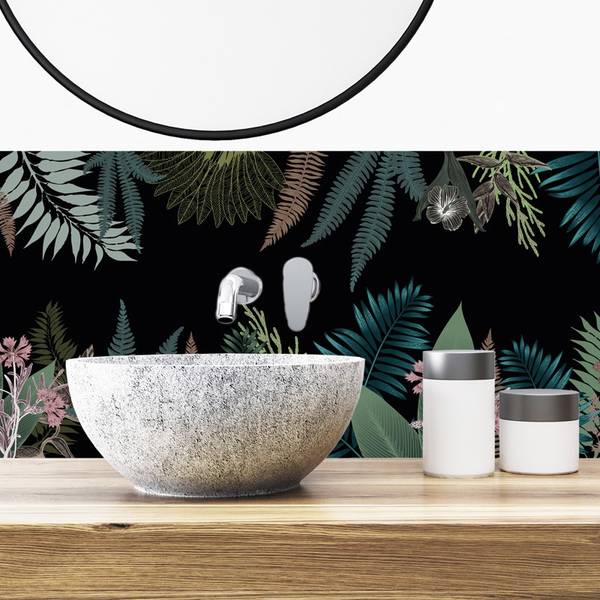 2 Wandpaneel Badezimmer-STRONG JUNGLE Polyester PVC - 70 x 30 x 70 cm