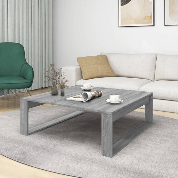 Couchtisch DE715 Grau - Holzwerkstoff - 100 x 35 x 100 cm